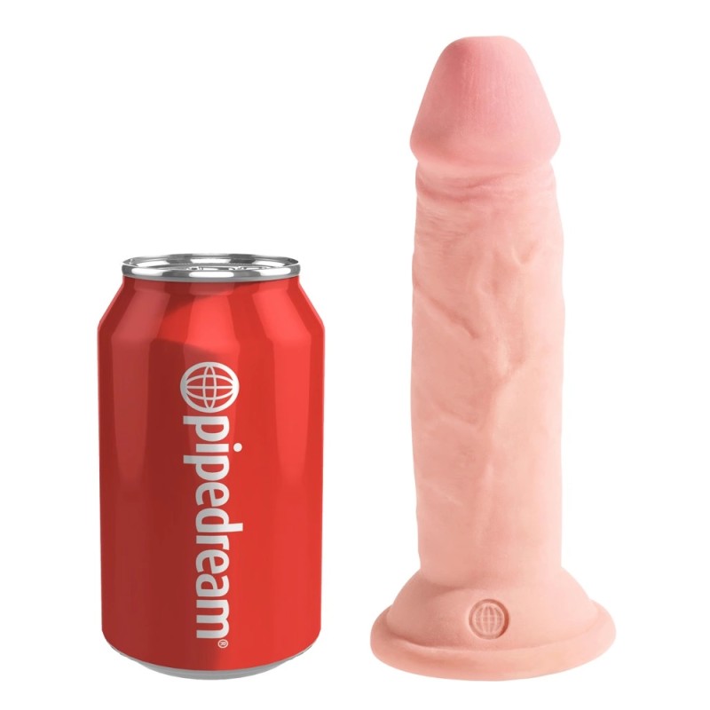 King Cock Plus - Realistyczne Naturalne Dildo Z Przyssawką 15 CM Jasny Kolor Skóry